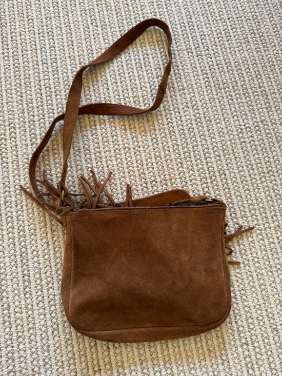 Minnetonka Brown Suede Fringe Crossbody Bag - Picture 3 of 3
